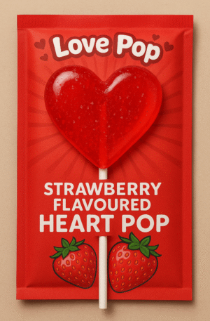 Love Pop – Strawberry Flavoured Heart Pop