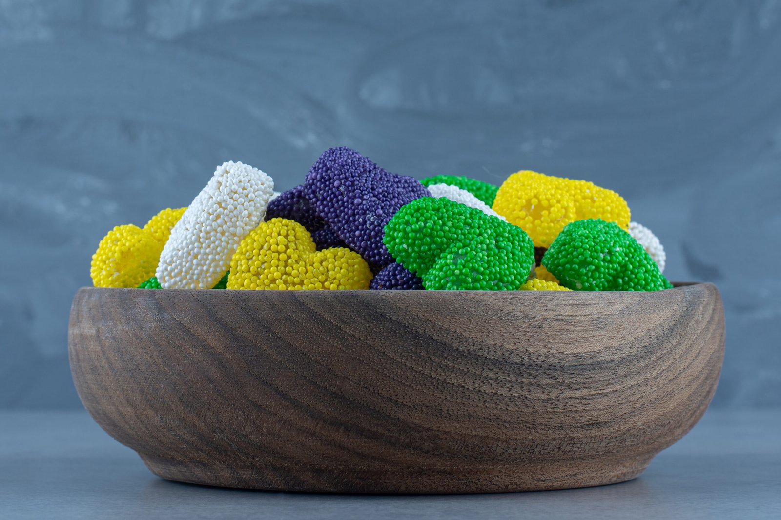 flavorful cookies in the bowl , on the marble background